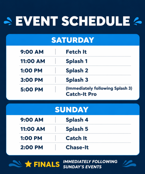Event schedule for the weekend